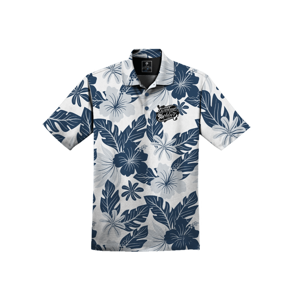 Guåhan Soldier Men’s “Hibiscus” 3-Button Polo
