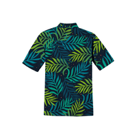 Guåhan Soldier Men’s “Night Palm Leaves” 3-Button Polo