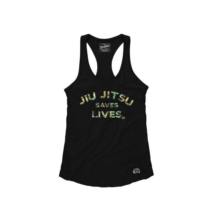 Guåhan Soldier Women’s Floral Jiu Jitsu Racerback