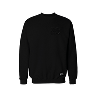 Guåhan Soldier Men’s "Script" Black on Black Crewneck Sweatshirt