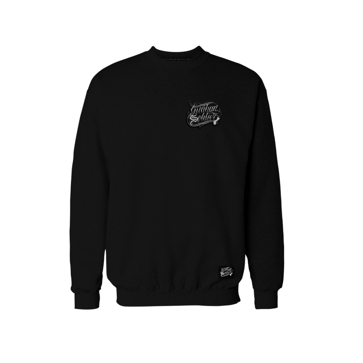 Guåhan Soldier Men’s "Script" Crewneck Sweatshirt