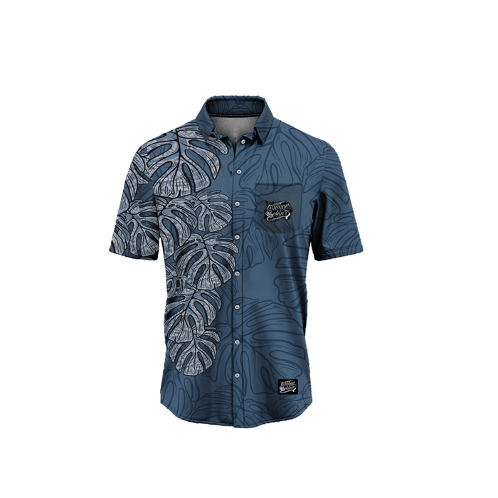 Guåhan Soldier Men’s “Monstera Leaf” Button-Down