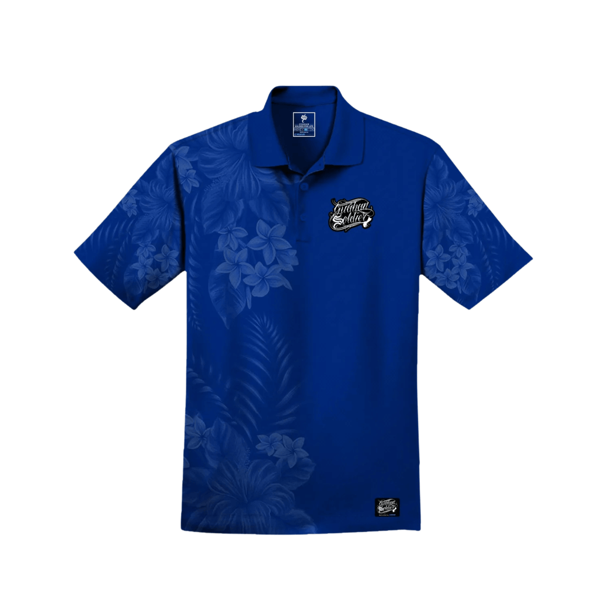 Guåhan Soldier Men’s “Guahan Floral” 3-Button Polo
