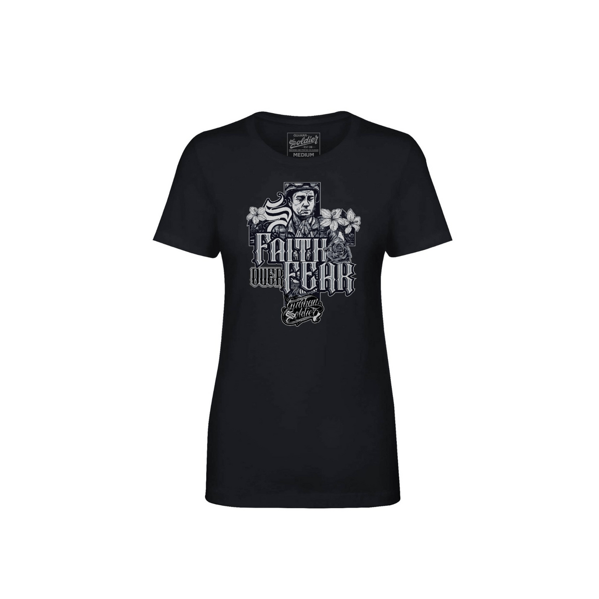 Guåhan Soldier Women’s “Faith Over Fear” T-shirt