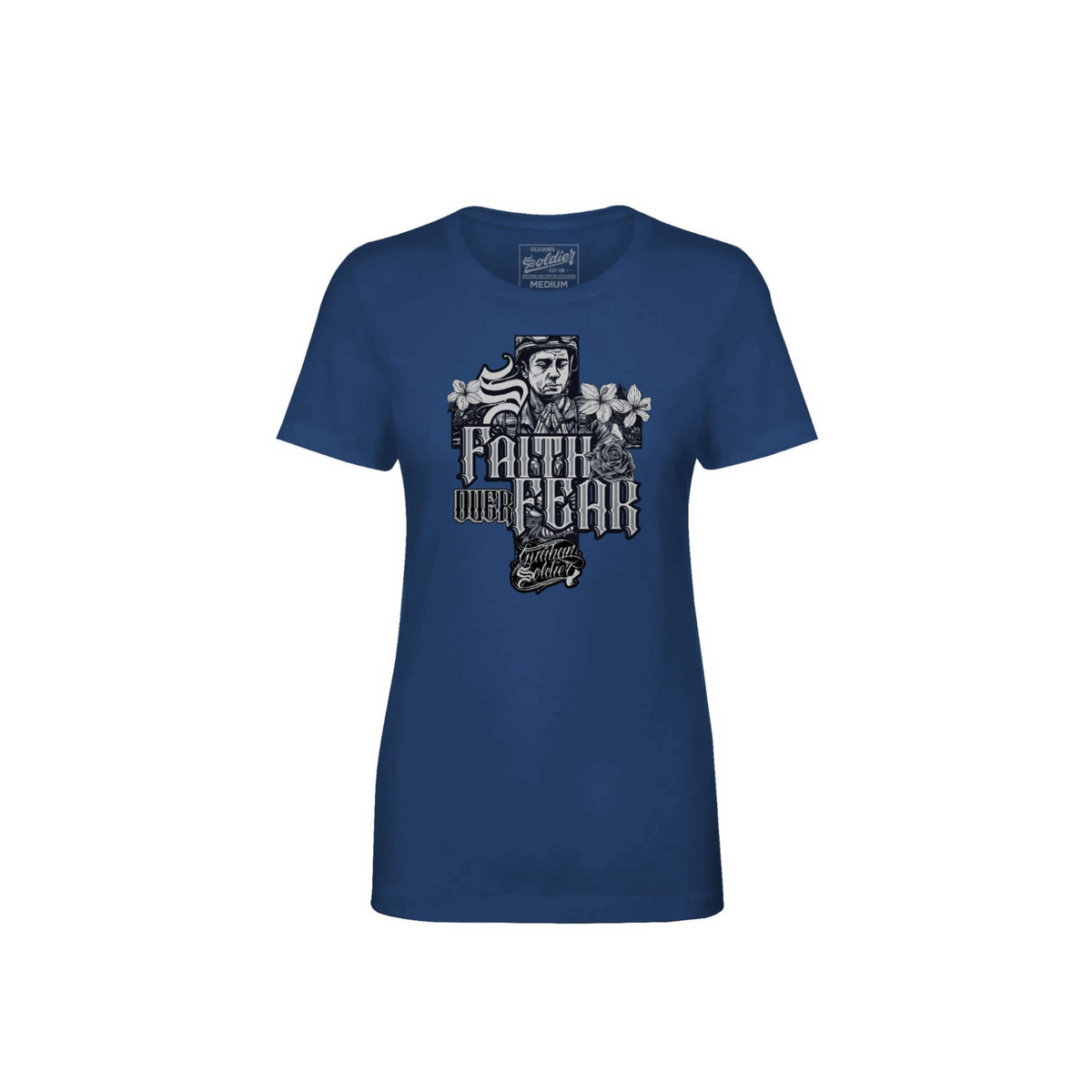 Guåhan Soldier Women’s “Faith Over Fear” T-shirt