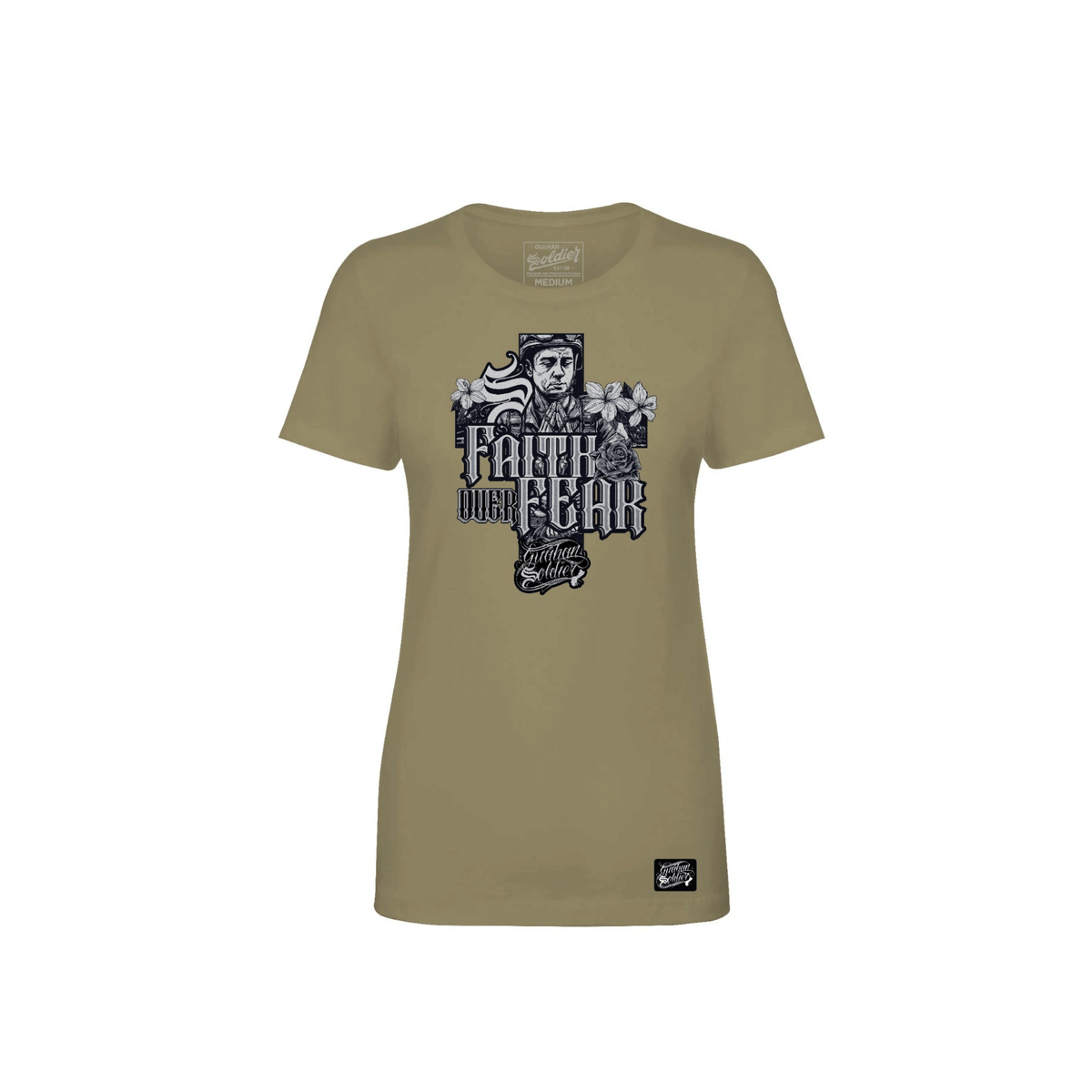 Guåhan Soldier Women’s “Faith Over Fear” T-shirt