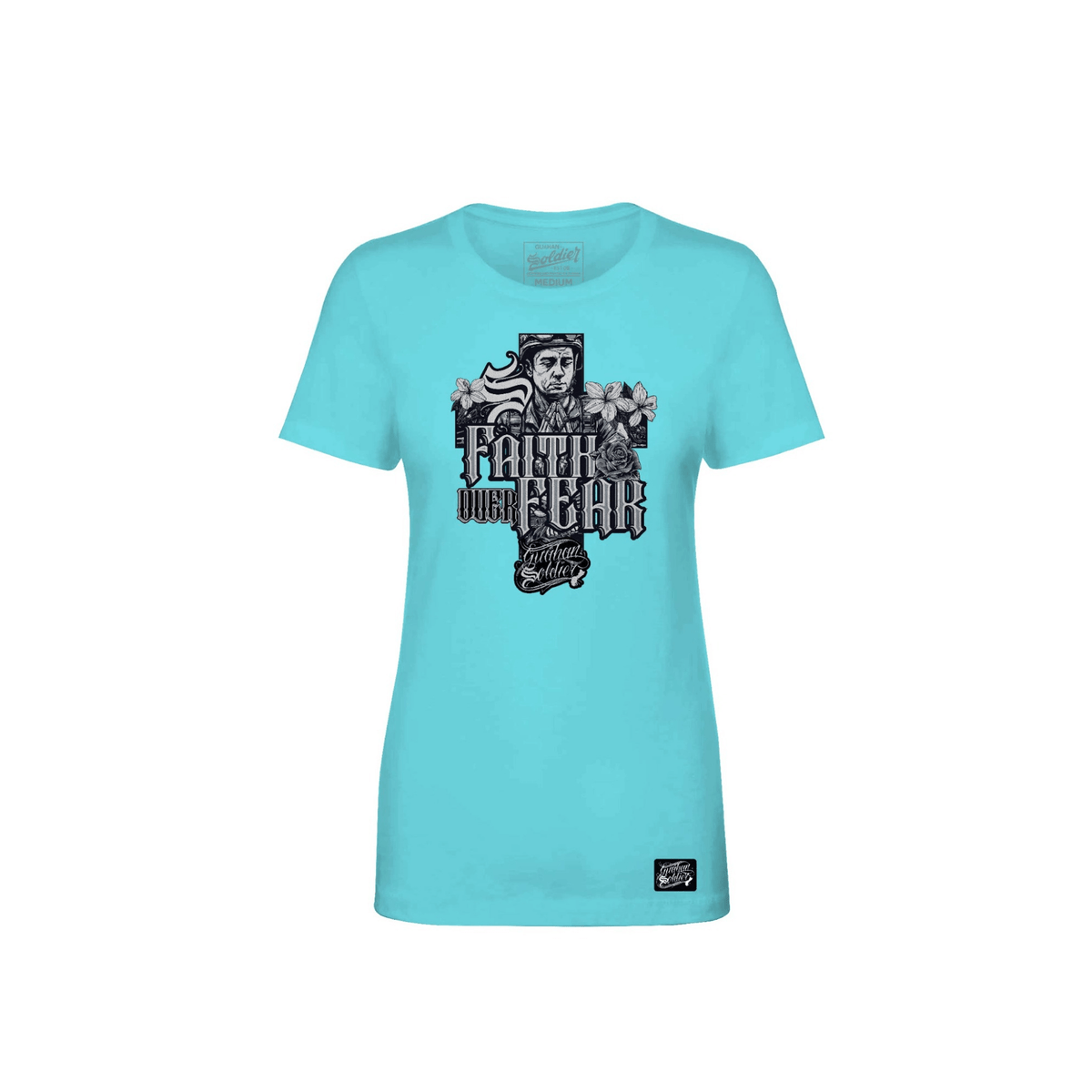 Guåhan Soldier Women’s “Faith Over Fear” T-shirt