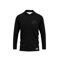 Guåhan Soldier Men’s "Script in Camo Print" Long Sleeve Hoodie