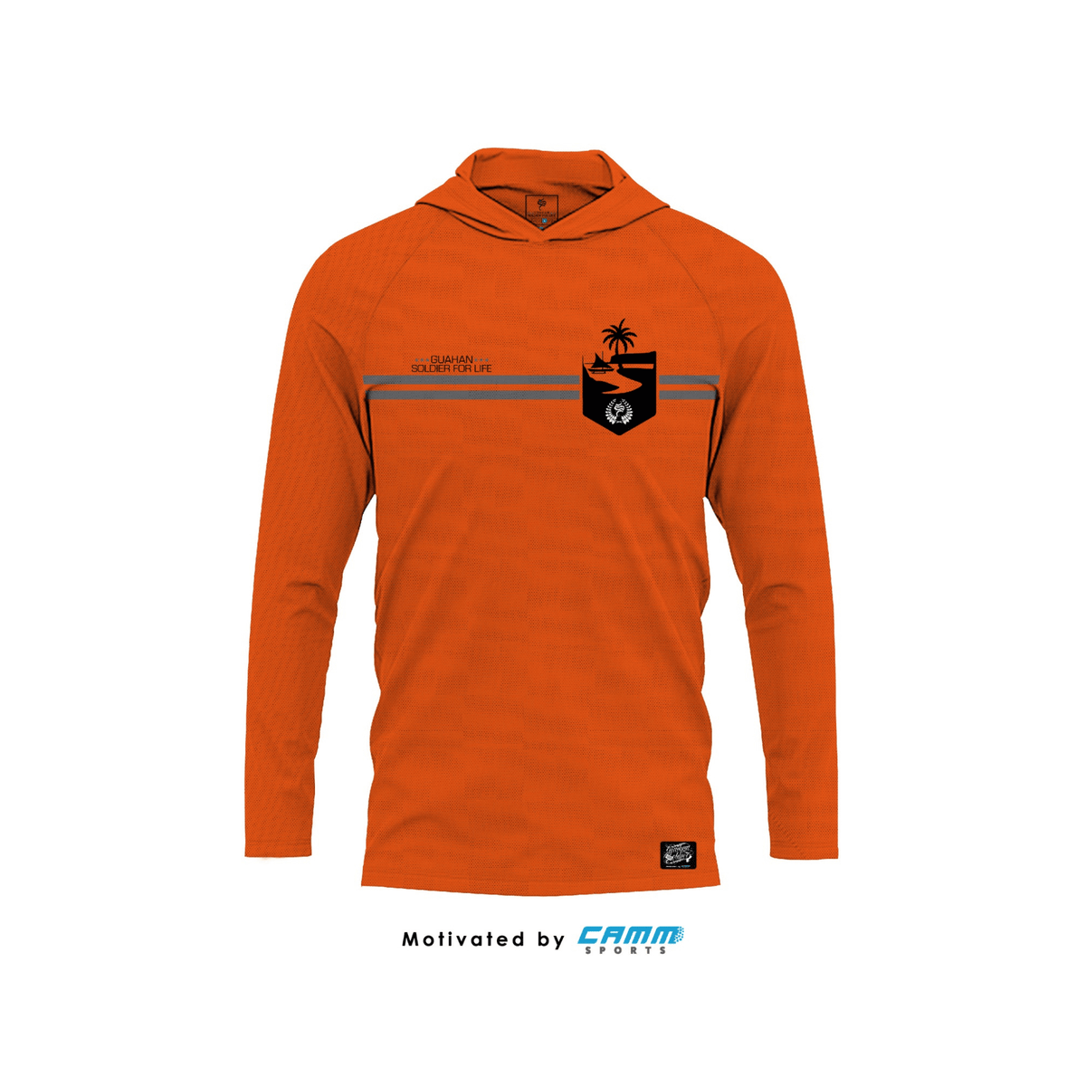 Guåhan Soldier Men’s "Safety Colors" Long Sleeve Hoodie
