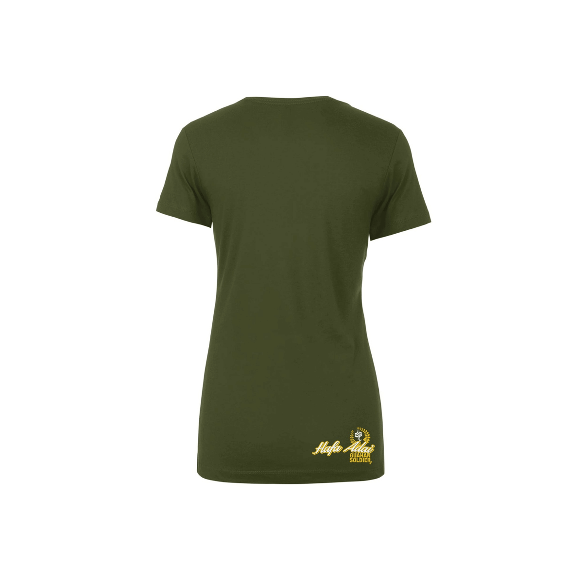 Guåhan Soldier Women’s “Hafa Adai” T-shirt – Yellow Print