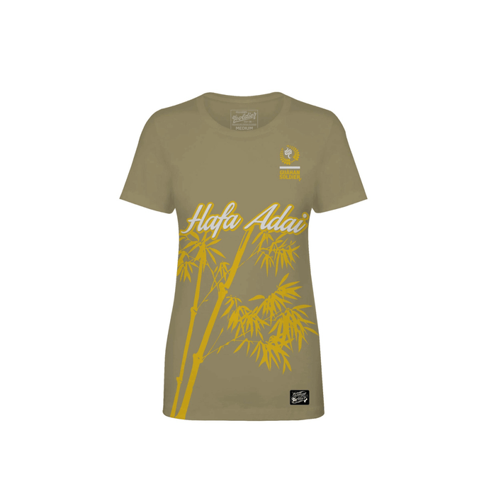 Guåhan Soldier Women’s “Hafa Adai” T-shirt – Yellow Print