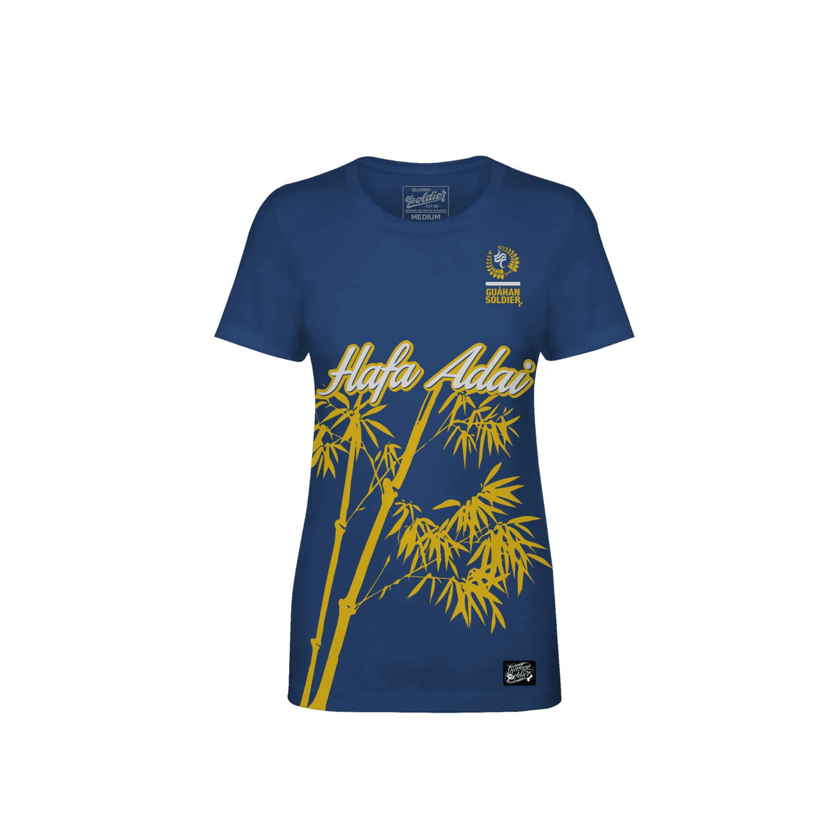 Guåhan Soldier Women’s “Hafa Adai” T-shirt – Yellow Print