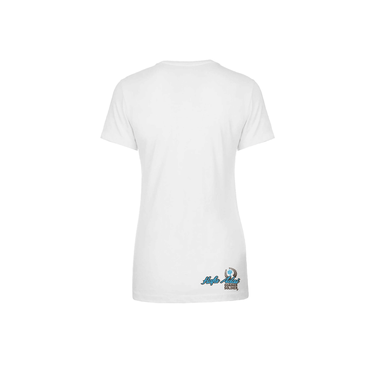 Guåhan Soldier “Hafa Adai” Women’s T-shirt – Light Blueprint