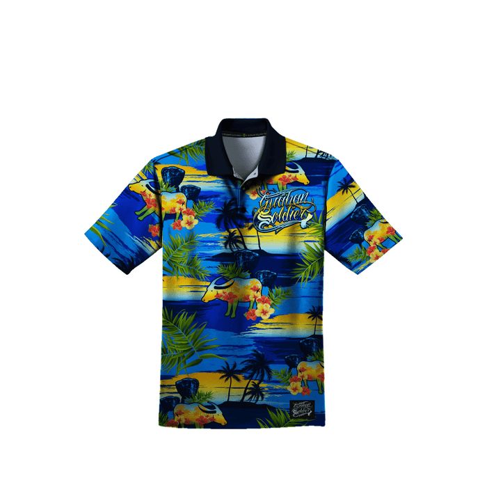 Guåhan Soldier Men’s “Hafa Adai” 3-Button Polo