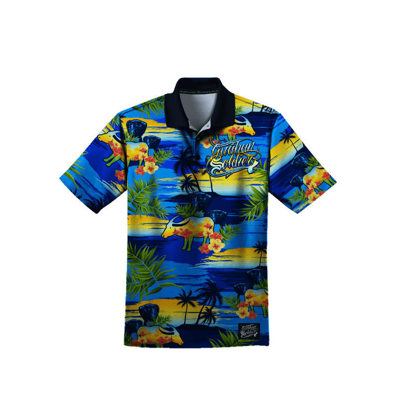 Guåhan Soldier Men’s “Hafa Adai” 3-Button Polo
