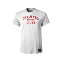 Guåhan Soldier Men’s “Jiu Jitsu Saves Lives” White T-shirt