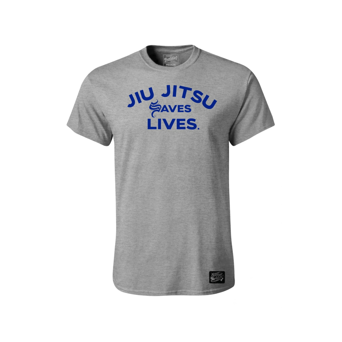 Guåhan Soldier Men’s “Jiu Jitsu Saves Lives” Solid Colored T-shirt