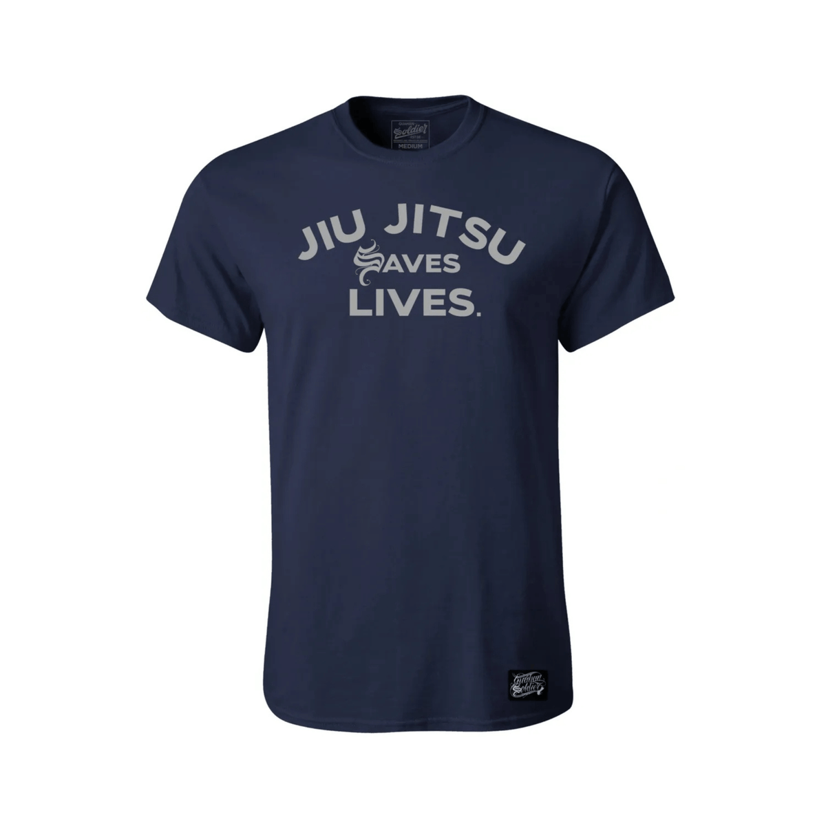 Guåhan Soldier Men’s “Jiu Jitsu Saves Lives” Solid Colored T-shirt