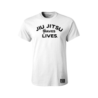 Guåhan Soldier Men’s “Jiu Jitsu Saves Lives” White T-shirt