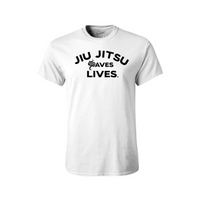 Guåhan Soldier Men’s “Jiu Jitsu Saves Lives” White T-shirt