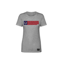 Guåhan Soldier Women’s “#linked” T-shirt – Red & Blueprint