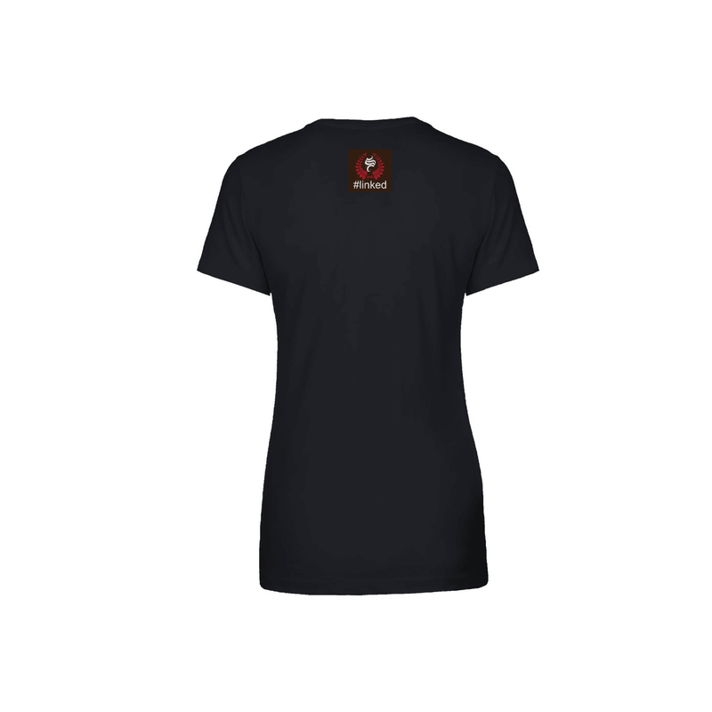 Guåhan Soldier Women’s “#linked” T-shirt – Red & Blueprint