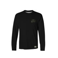 uahan Soldier Men’s "Script in Camo Print" Black Long Sleeve