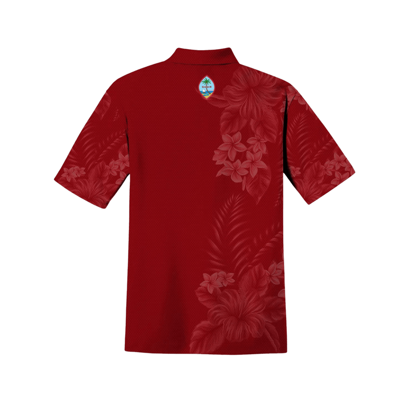 Guåhan Soldier Men’s “Guahan Floral” 3-Button Polo