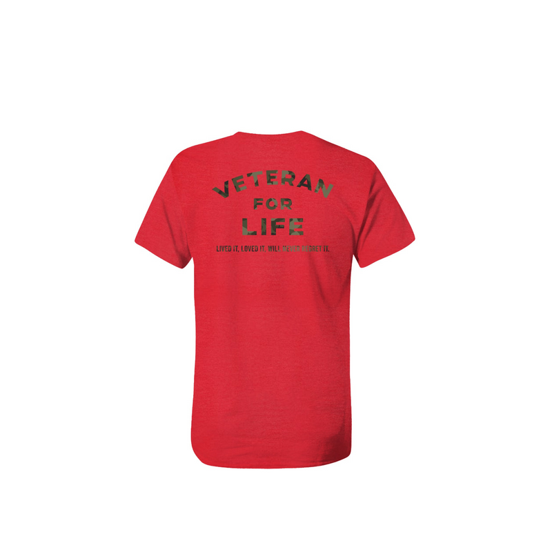 Veteran For Life Men's Premium Cotton Tee