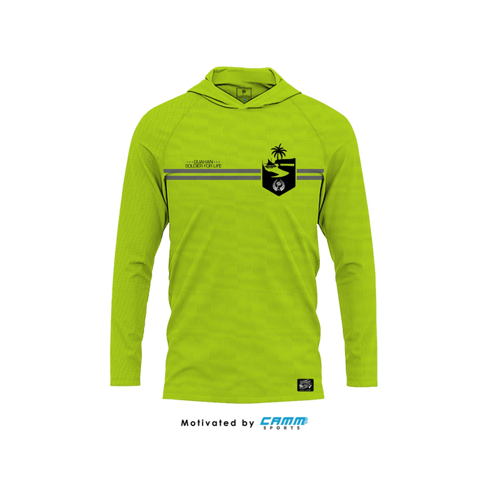 Guåhan Soldier Men’s "Safety Colors" Long Sleeve Hoodie