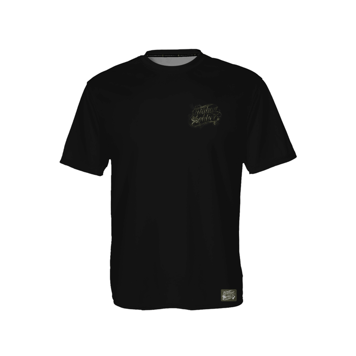 Guåhan Soldier Men’s “Script in Camo Print” T-shirt