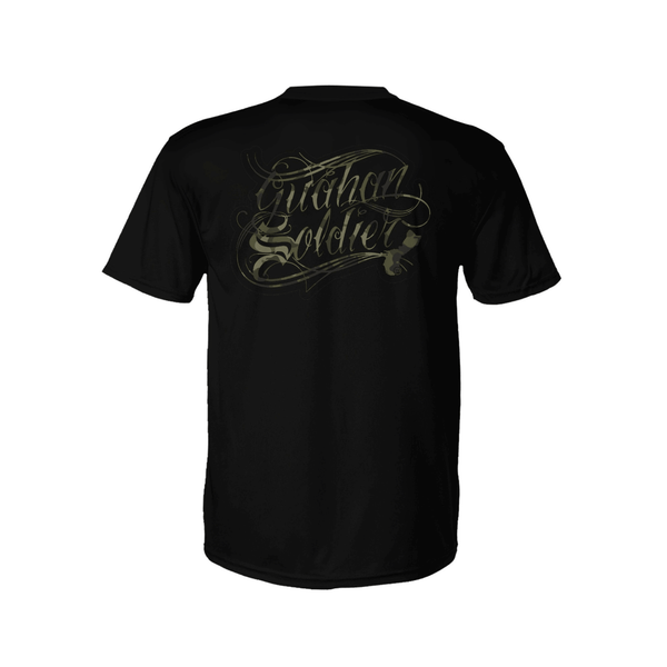Guåhan Soldier Men’s “Script in Camo Print” T-shirt