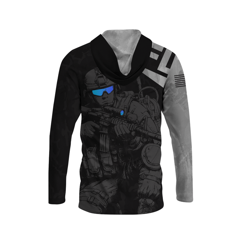 VFL Men’s Patriot Eagle & Soldier Drifit Hooded Long Sleeve