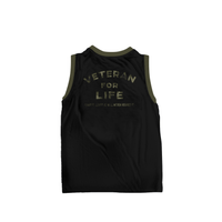 Veteran For Life Men's Drifit Tank with Camo Print