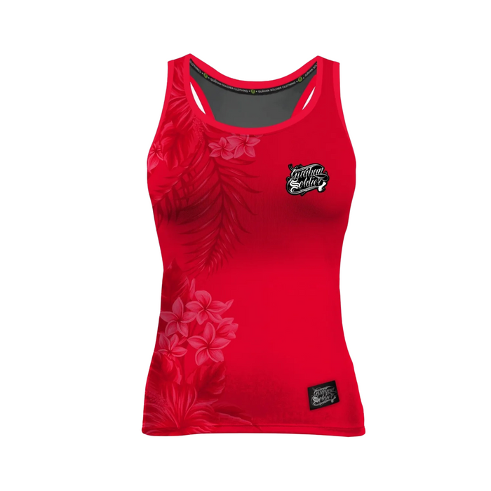 Guåhan Soldier Women’s "Guahan Floral" Racerback