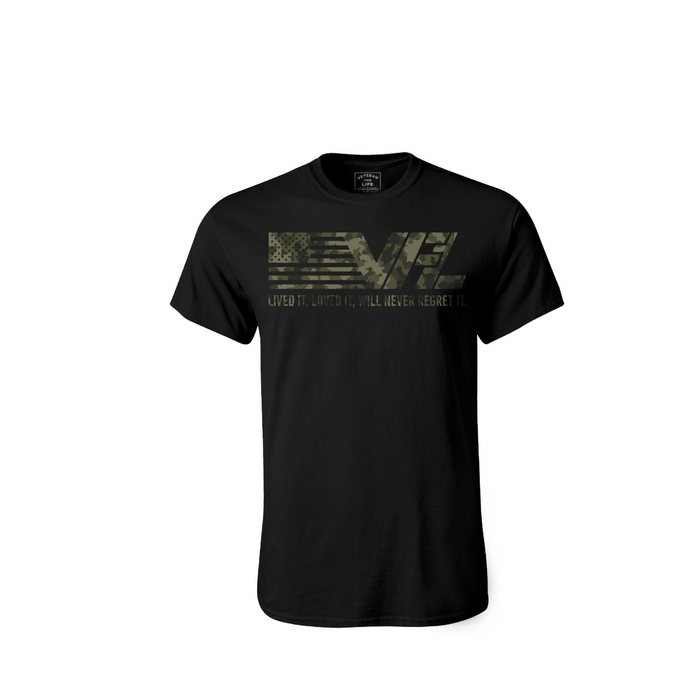 VFL Men's Americana Woodland Camo Premium Cotton Tee